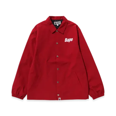A BATHING APE Bape Logo Coach Jacket "Red"
