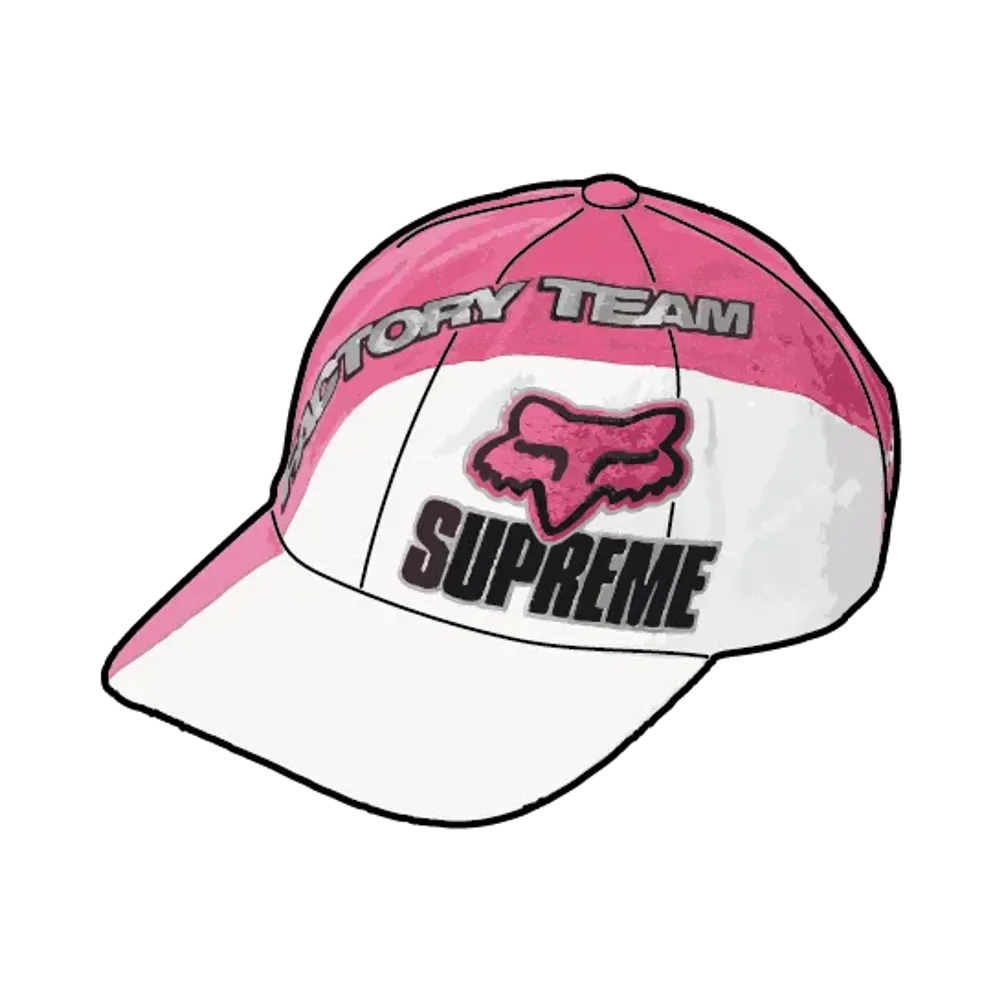 Supreme x Fox Racing 6-Panel "White"