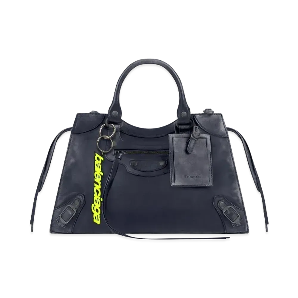 BALENCIAGA Neo Classic Handbag Used "Dark Blue"