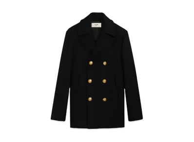CELINE Rectangle Peacoat / Wool "Black"