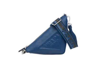 PRADA Prada Triangle Saffiano Leather Bag "Blue"