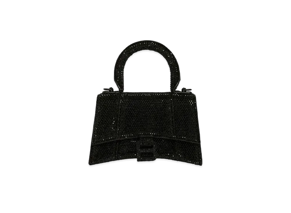 BALENCIAGA Women's Hourglass XS Top Handle Bag "Black"