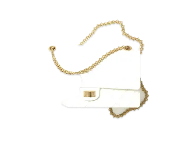 CHANEL 2.55 Large Hand Bags Aged Calfskin "White"