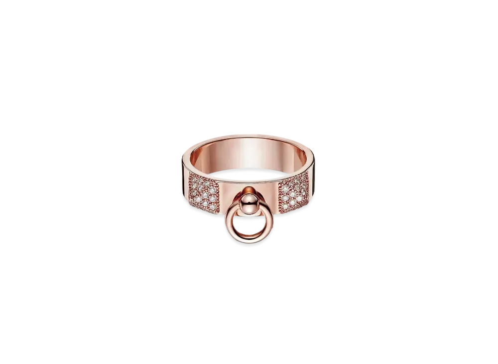 Hermes Collier De Chien Ring PM "Pink Gold/Diamond"