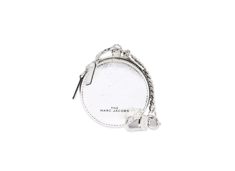 MARC JACOBS The Sweet Spot Metallic Charm Pouch "Silver"