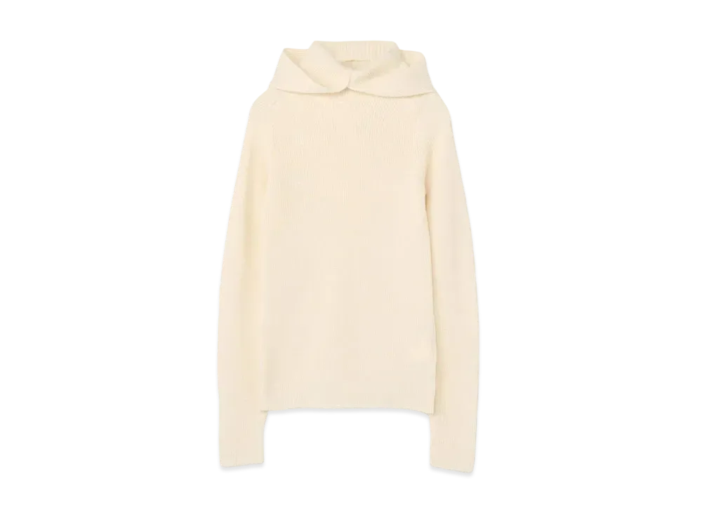 Yohji Yamamoto Y's SINGLE RIDGE SNOOD PULLOVER "Ivory"