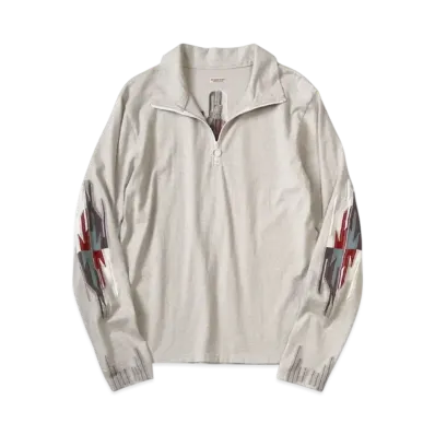 KAPITAL Ortega Half Zip Long Tee "Kinari"