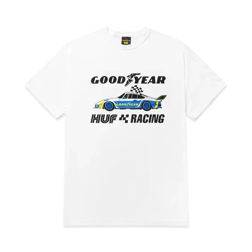 HUF Goodyear Checkered Flag Tee "White"