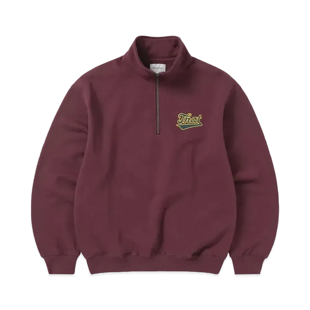 thisisneverthat Half Zip Sweatshirt "Burgundy"