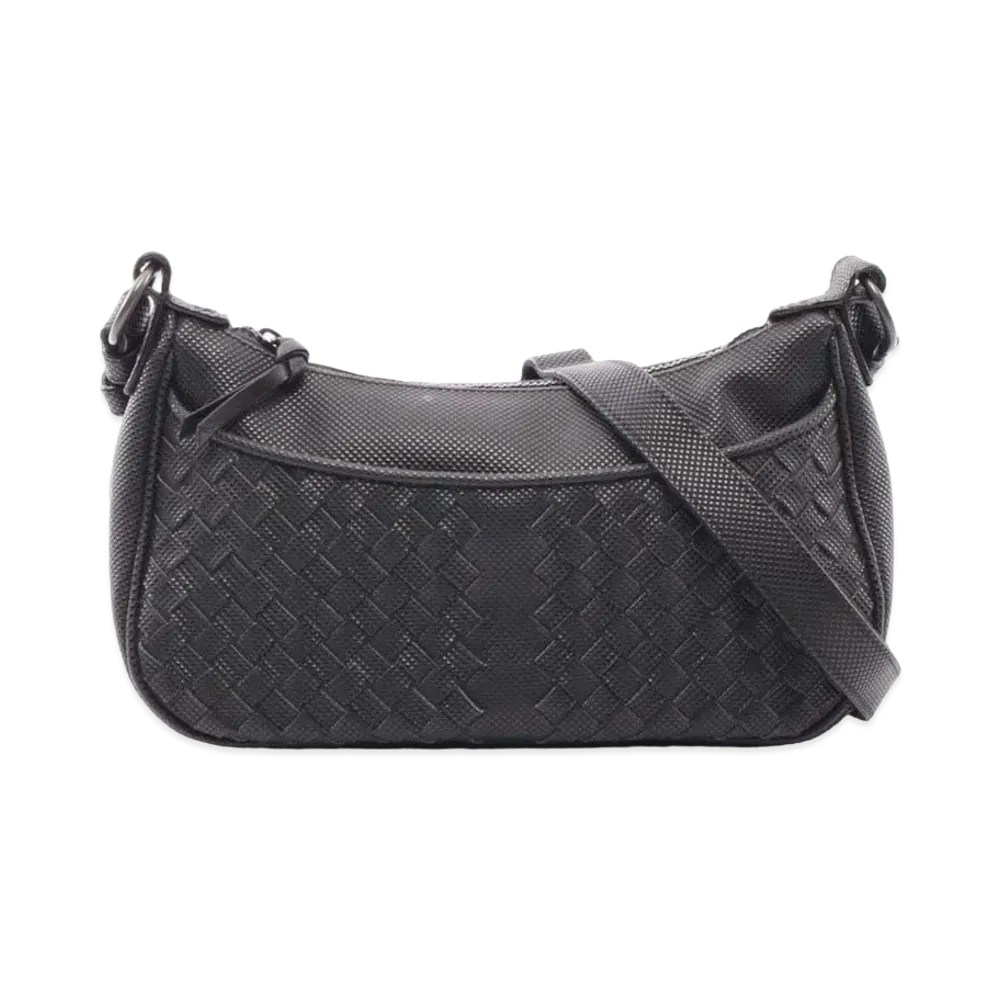 Bottega Veneta PVC Intrecciato Shoulder Bag "Black"