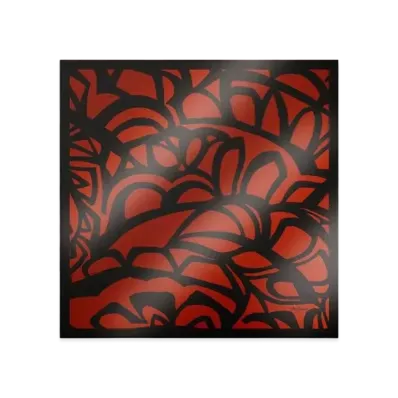 Max Mara Carre Pure Silk Printed Scarf "Rust"