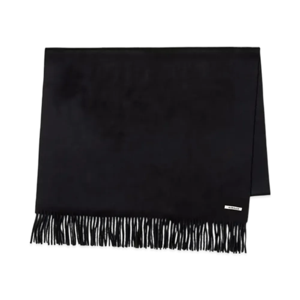 AURALEE Baby Cashmere Wide Stole "Top Black"