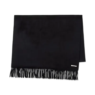 AURALEE Baby Cashmere Wide Stole "Top Black"