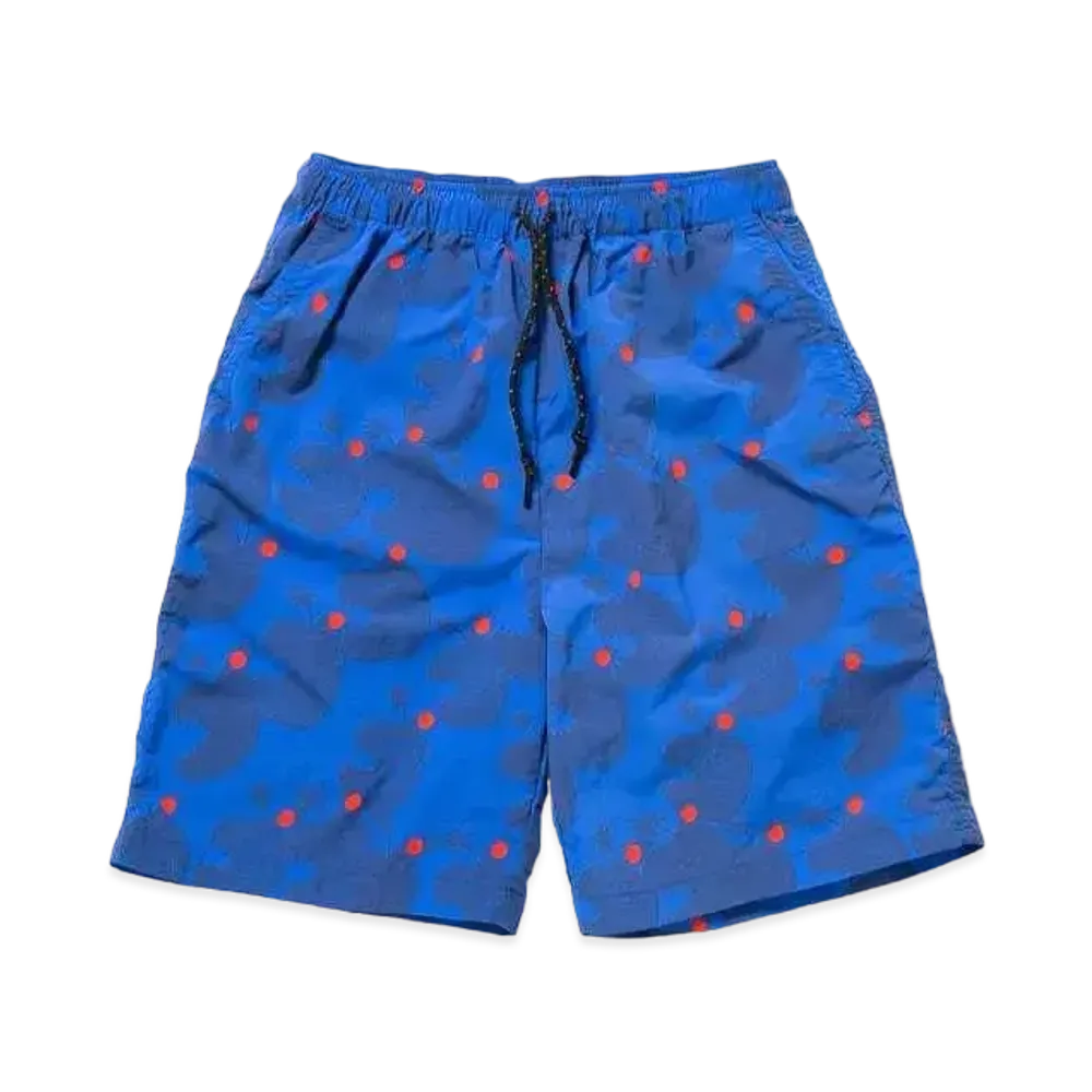 FIRST DOWN COZY SHORTS SUPPLEX NYLON by E-WAX STUDIO "Apple Blue"