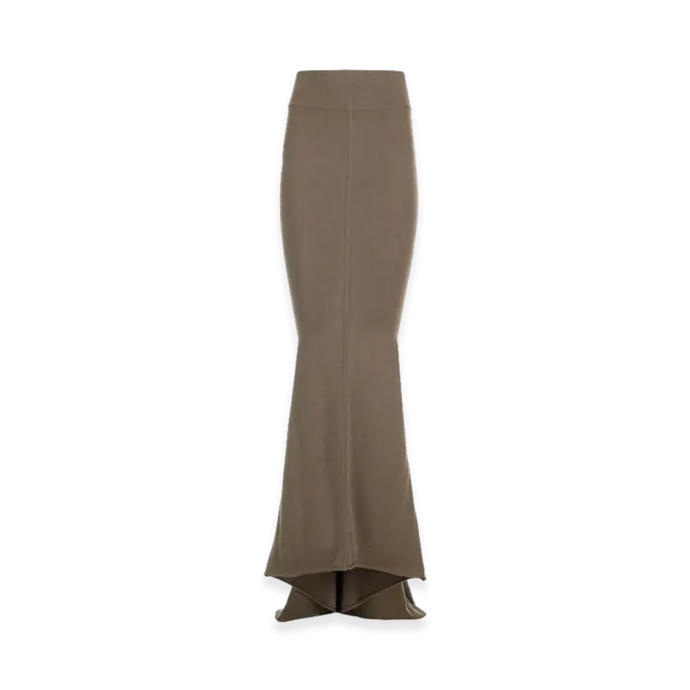 Rick Owens Women's Knit Midi Skirt "Beige/Taupe"