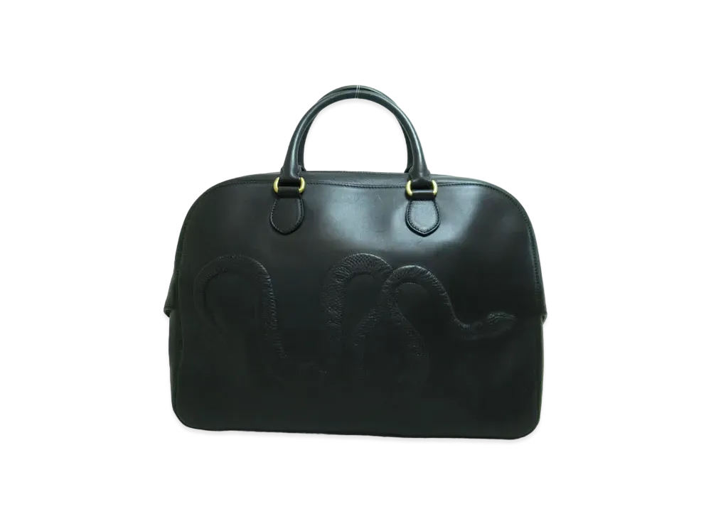 グッチ ボストンバッグ スネーク レザー "ブラック" 450999