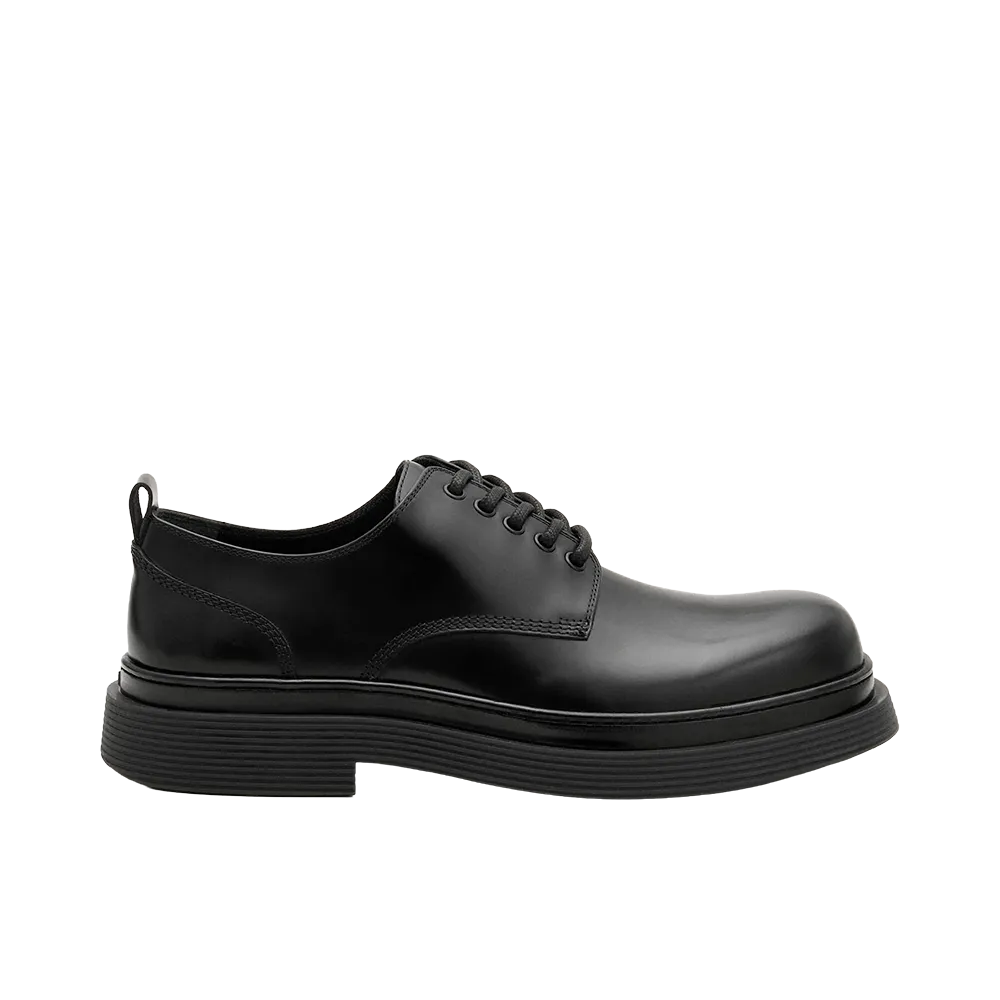 AMI PARIS Cow Leather Derby Shoes "Black"