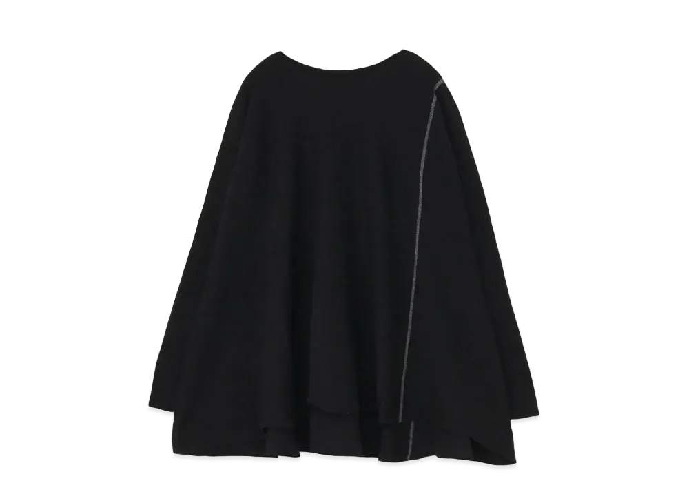 Yohji Yamamoto Y's PLAIN STITCH COLOR SCHEME LINE PULLOVER "Black"