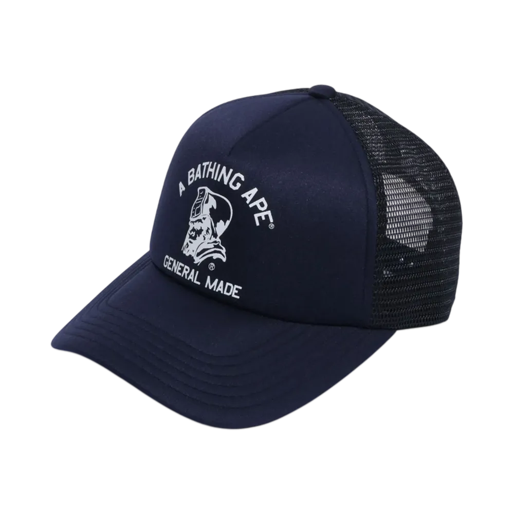 A BATHING APE General Mesh Cap "Navy"