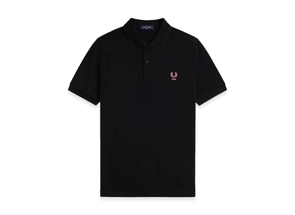 COMME des GARCONS SHIRT x Fred Perry Neon Laurel Fred Perry Shirt "Black/Neon Pink"