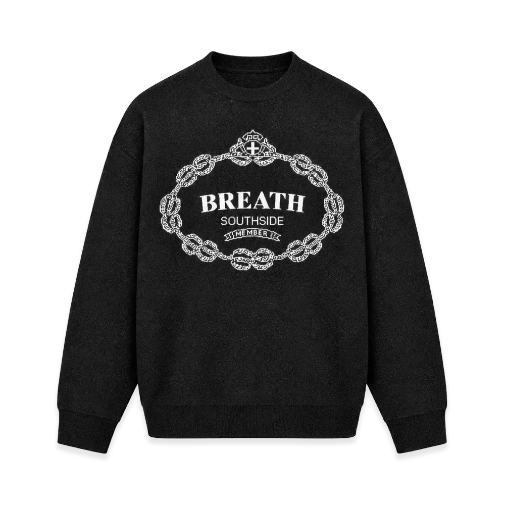 BREATH Royal Emblem Crew Knit "Black"
