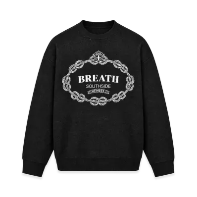 BREATH Royal Emblem Crew Knit "Black"