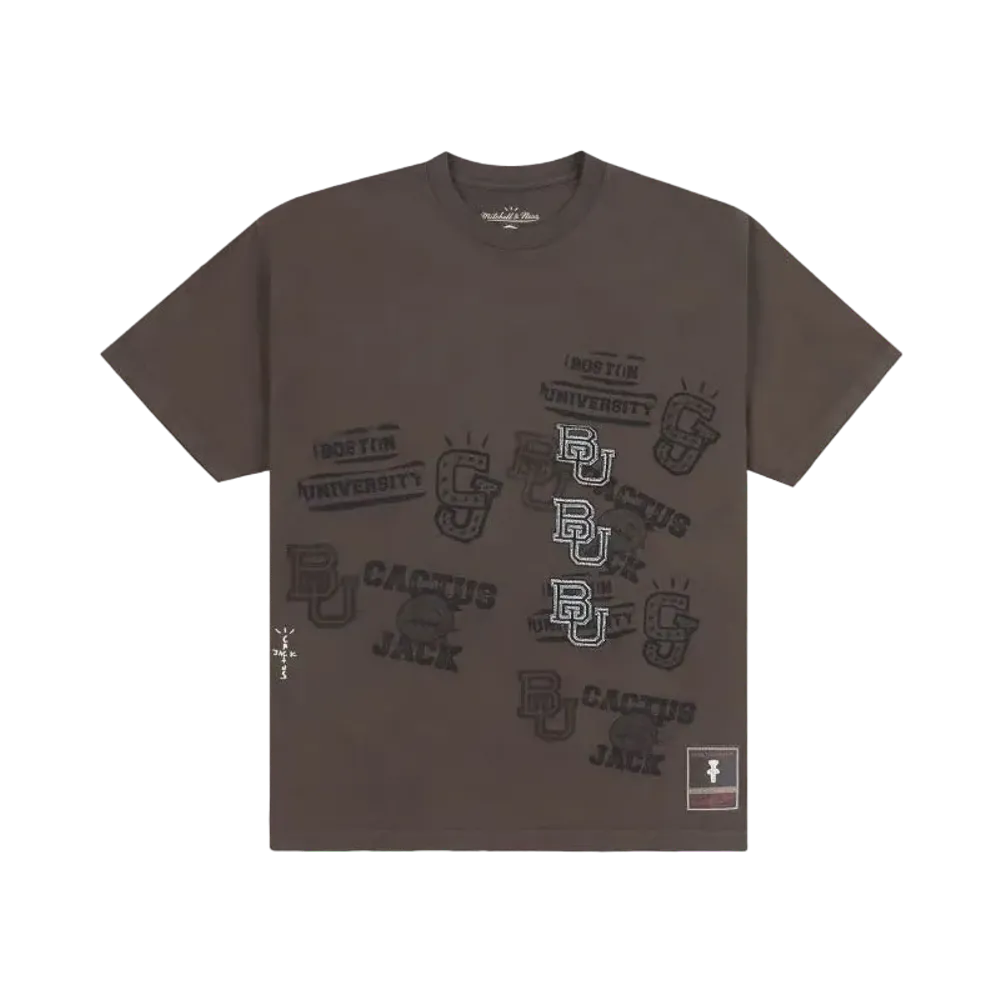 Travis Scott x M&N x Boston University Seal Tee "Brown"