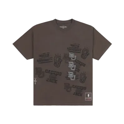 Travis Scott x M&N x Boston University Seal Tee "Brown"