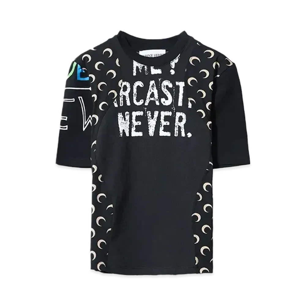 Marine serre REGENERATED GRAPHIC T-SHIRTS BABY FIT "BLACK"