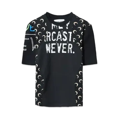 Marine serre REGENERATED GRAPHIC T-SHIRTS BABY FIT "BLACK"