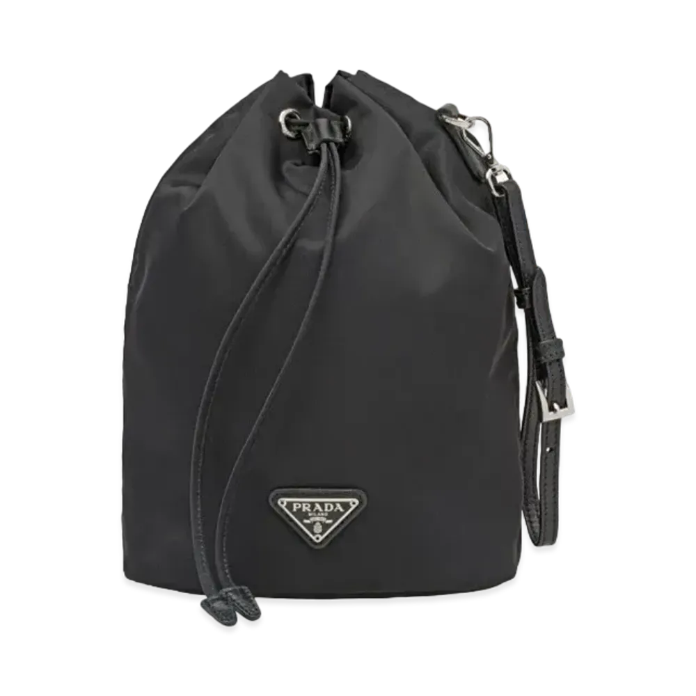 PRADA Re Nylon Drawstring Pouch "Black"