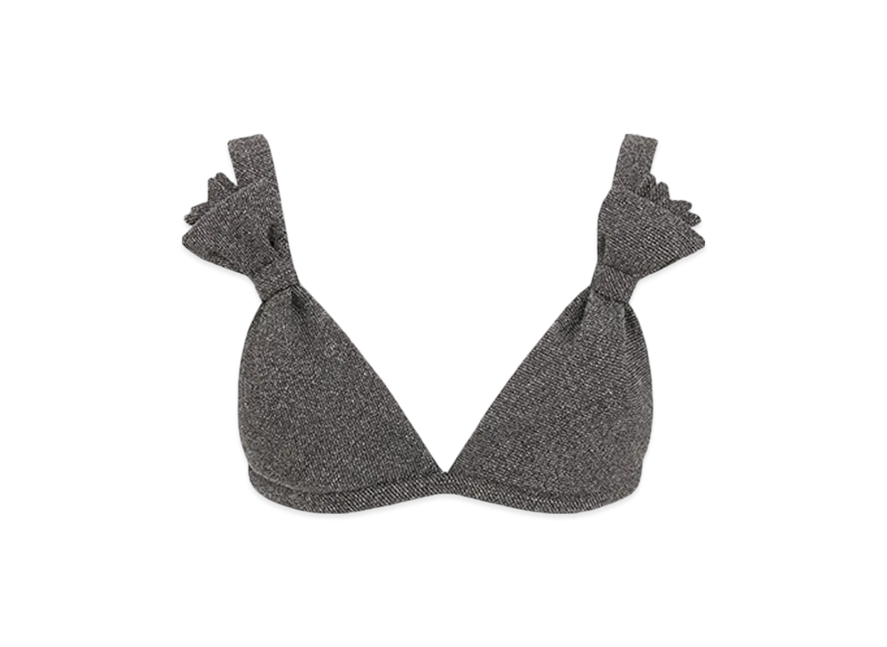 Dior Women's End On End Virgin Wool Bralette "Gray"