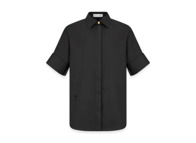 Dior Women's Cotton Poplin S/S Blouse "Black"