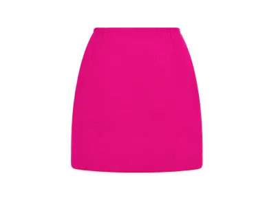 Dior Women's Wool and Silk Mini Skirt "Fuchsia"