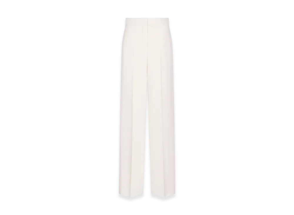 Dior Women's Wool and Silk Regular Fit Pants "White"
