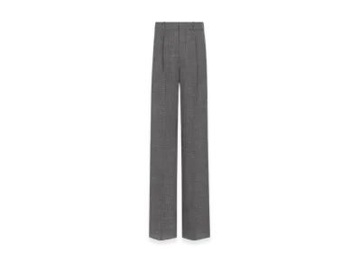 Dior Women's End On End Virgin Wool Wide Leg Pants "Gray"