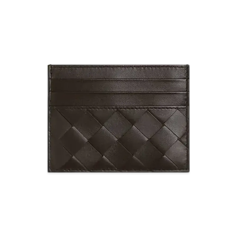 Bottega Veneta Intrecciato Credit Card Case "Fondente"