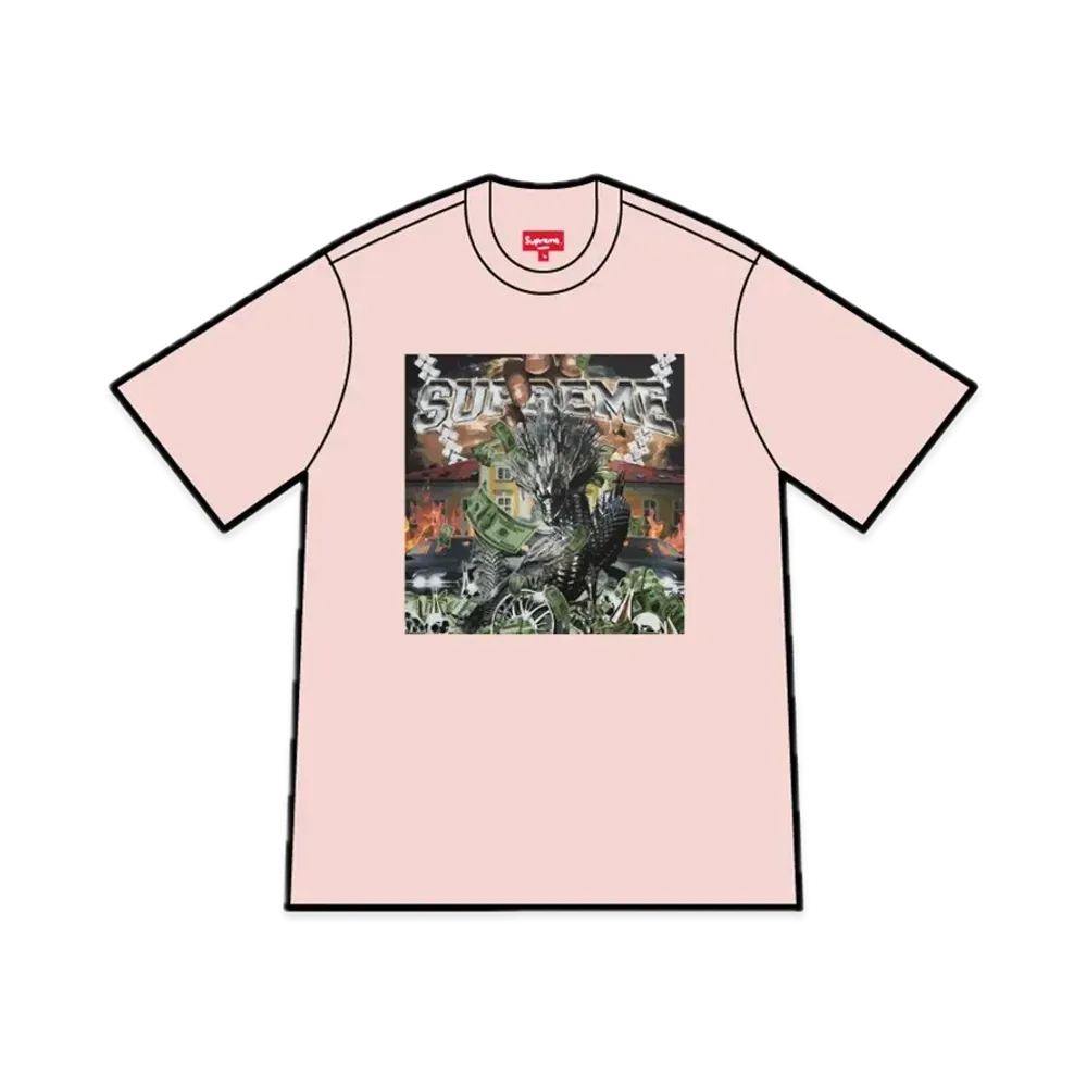 Supreme Dragon Tee "Heather Pink"