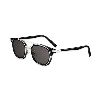 DiorBlackSuit Bio-Acetate Sunglasses Square "Silver/Black/Gray"