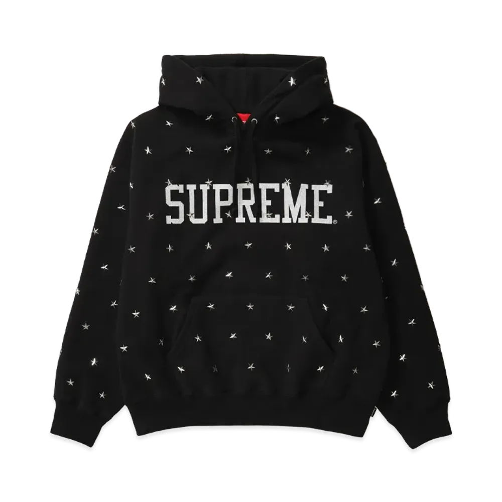 Supreme Stars Studded Hooded Sweatshirt "Black"