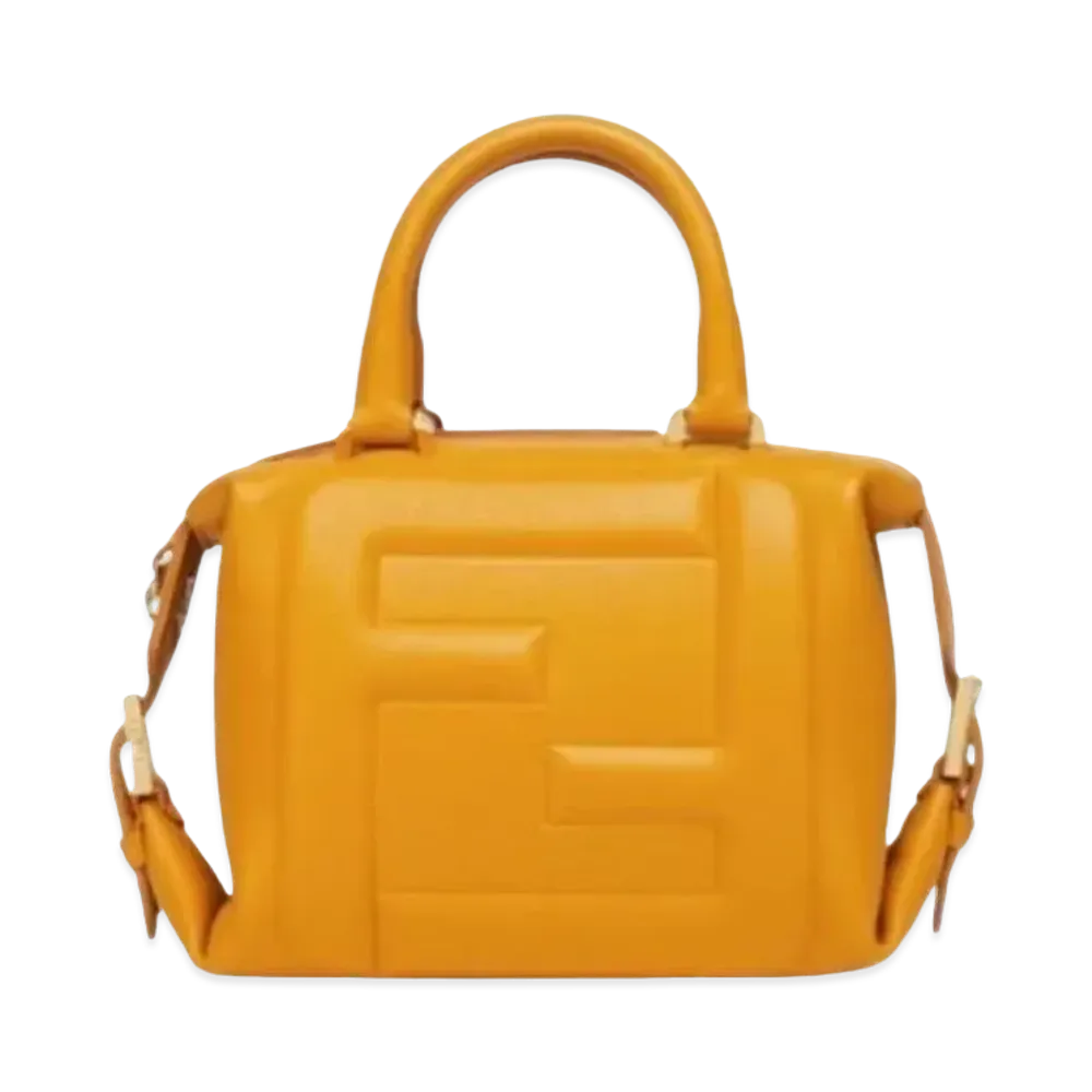 FENDI FF Cube Nappa Leather Mini Bag "Yellow"
