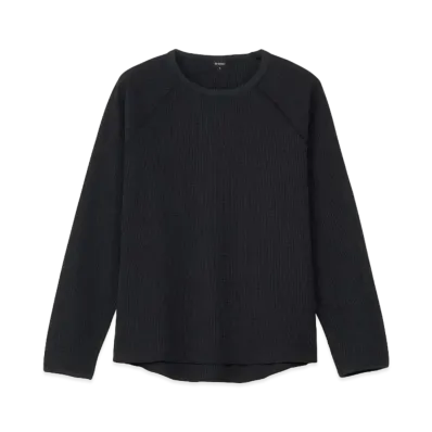 Goldwin Waffle Light Long Sleeve T-shirt (Unisex) "Black"