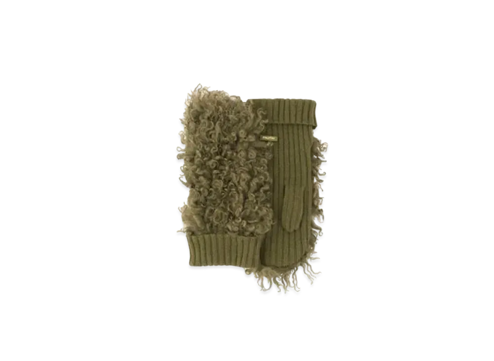 MIU MIU Shearing x Knit Mitten "Khaki"