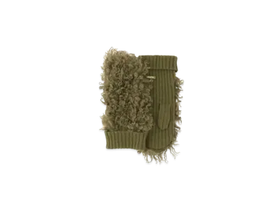 MIU MIU Shearing x Knit Mitten "Khaki"