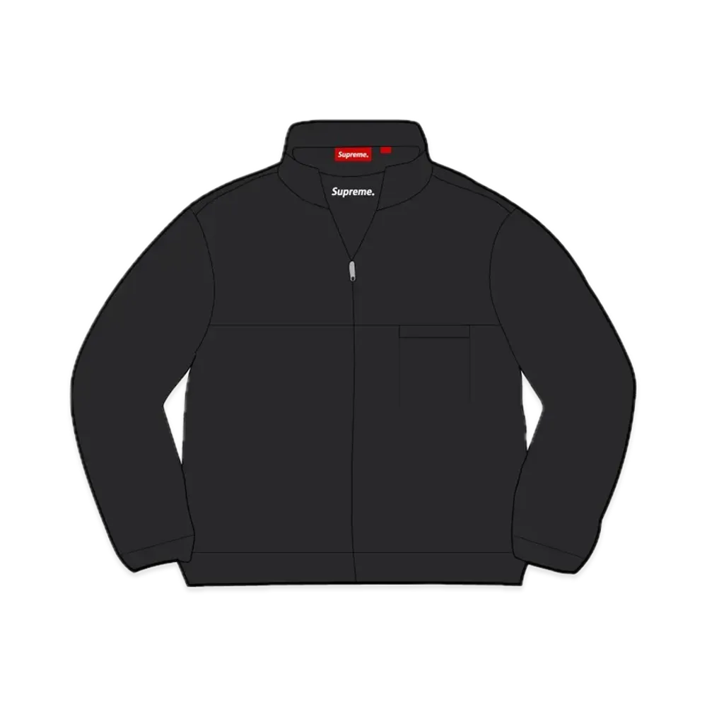 Supreme Washed Half Zip Pullover "Black"