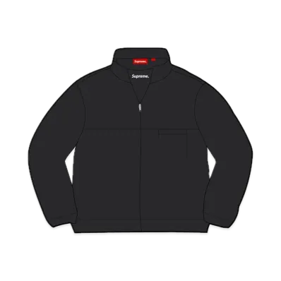Supreme Washed Half Zip Pullover "Black"
