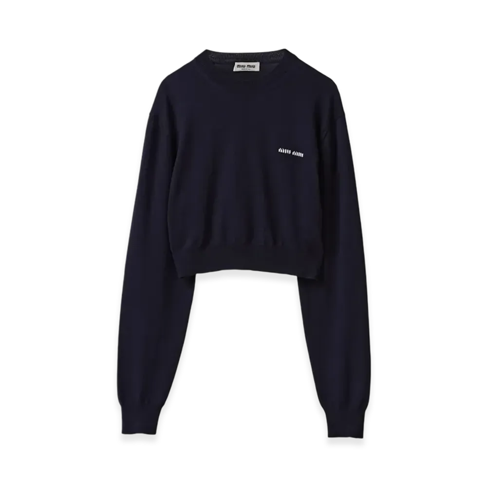 MIU MIU Women's Wool Sweater "Blue"