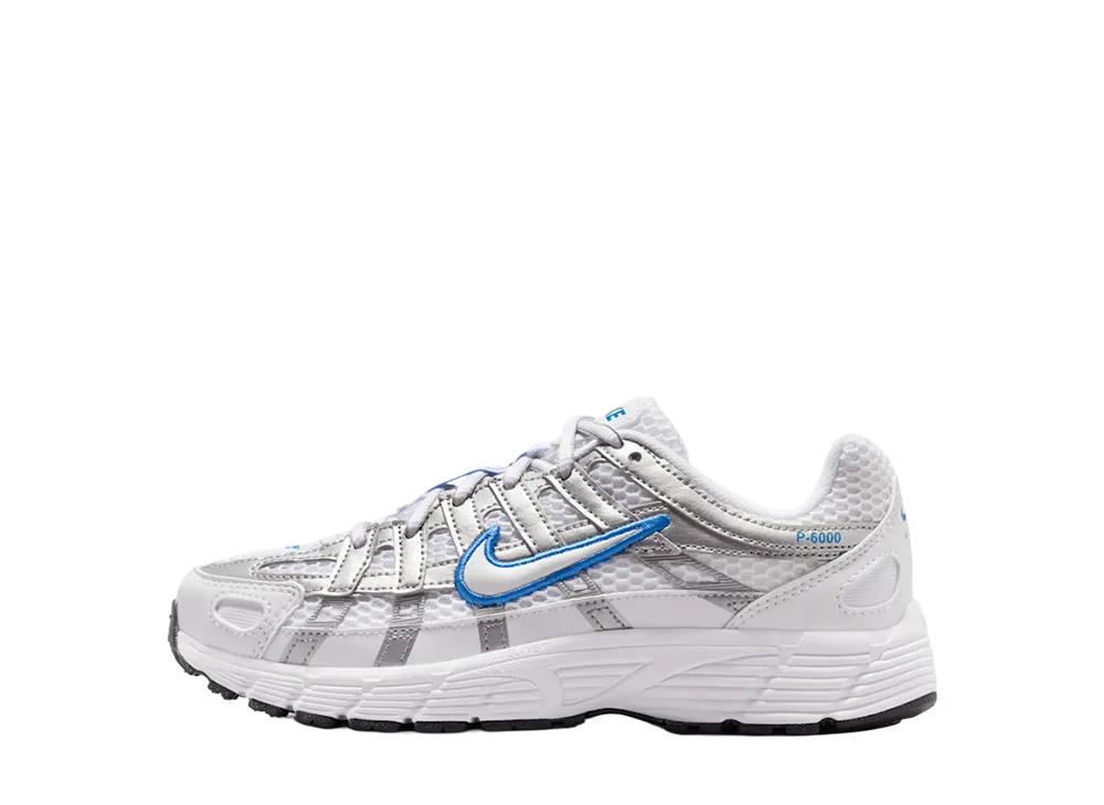 Nike GS P-6000 "White/Blue Crystal/Metallic Silver"