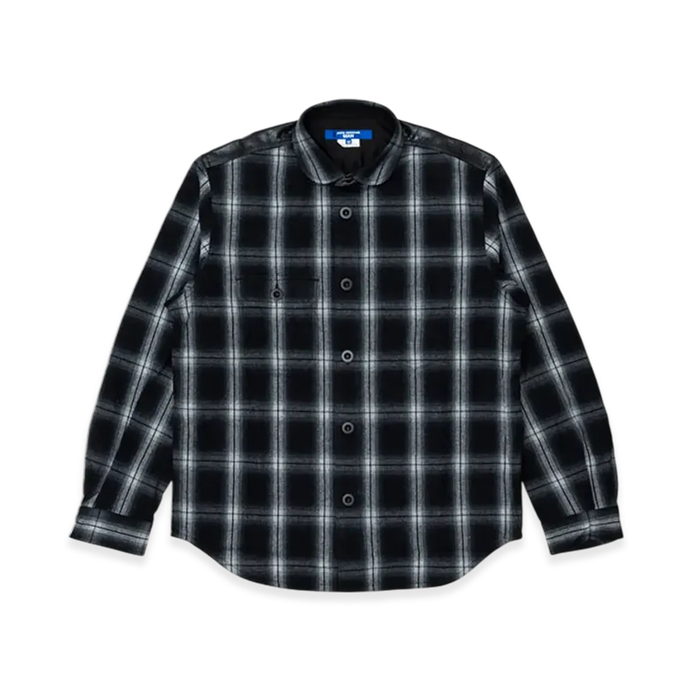 JUNYA WATANABE MAN Cotton Flannel Check X Cotton Corduroy X Leather "Black/White/Black"