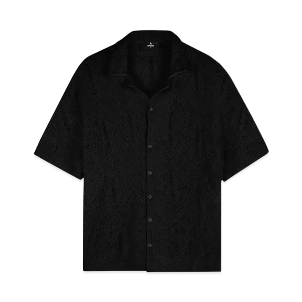 REPRESENT All Over Crochet Shirt "Jet Black"